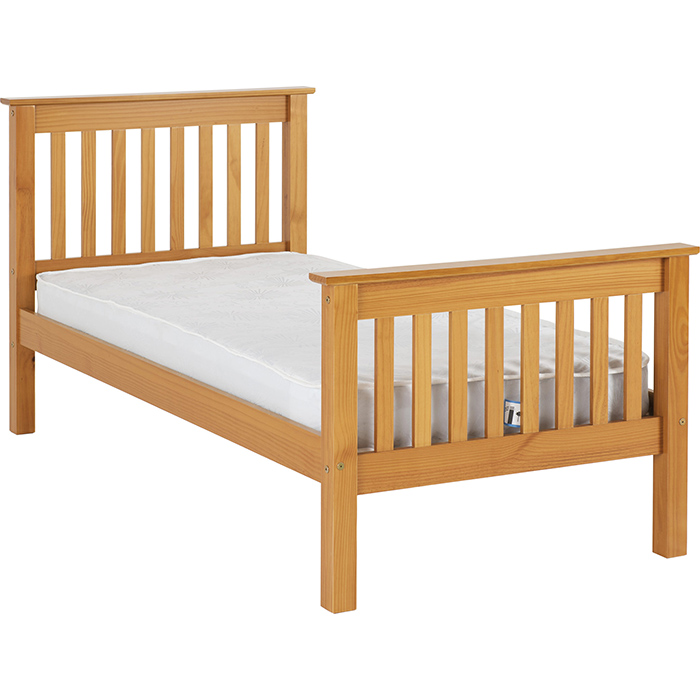 Monaco 3' Bed High Foot End In Antique Pine